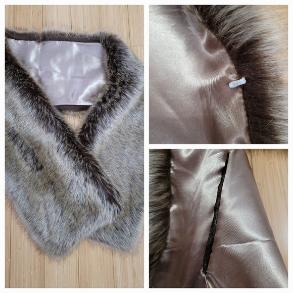 Faux Fur Shawl Scarf - Picture 4 of 5